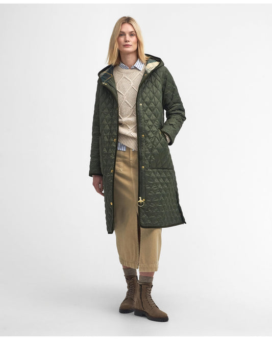 Barbour Harmby Womens Long Quilted Jacket