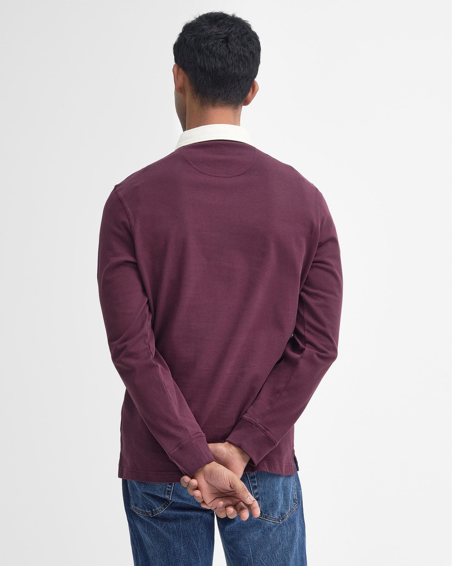 Barbour Howtown Mens Long Sleeve Rugby Shirt - Merlot