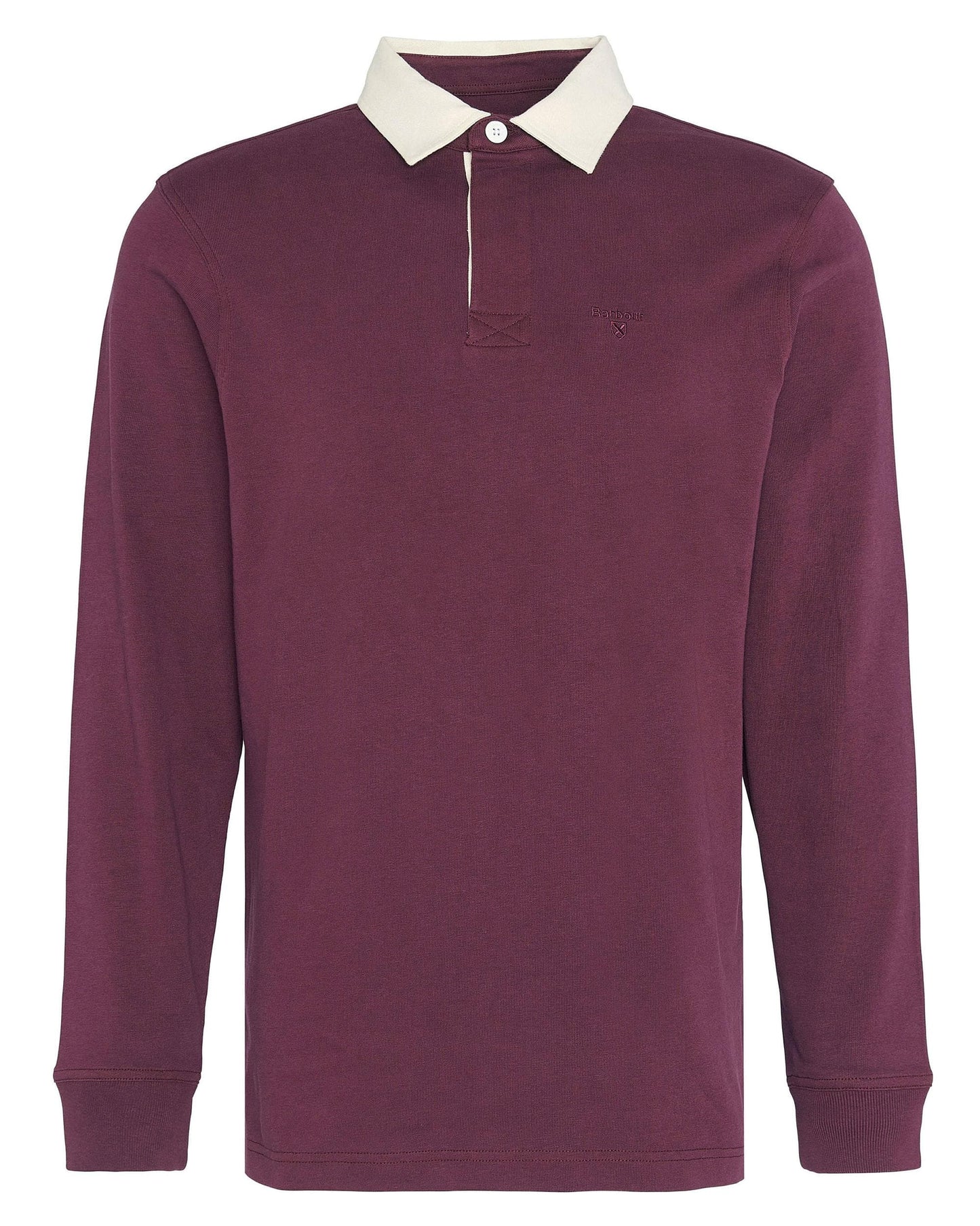 Barbour Howtown Mens Long Sleeve Rugby Shirt - Merlot