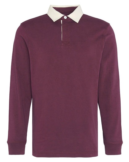 Barbour Howtown Mens Long Sleeve Rugby Shirt - Merlot