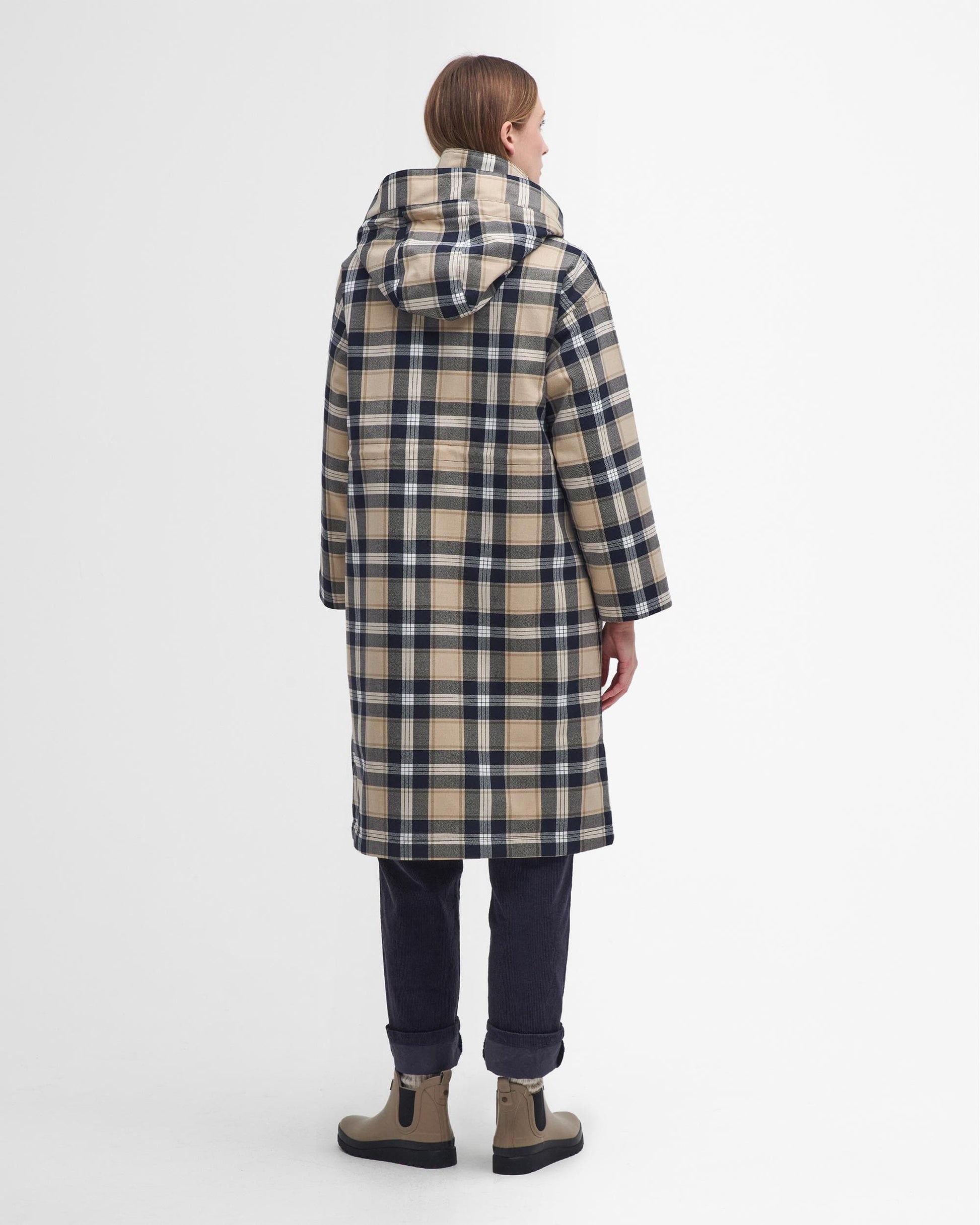 Barbour Iris Womens Long Tartan Waterproof Jacket