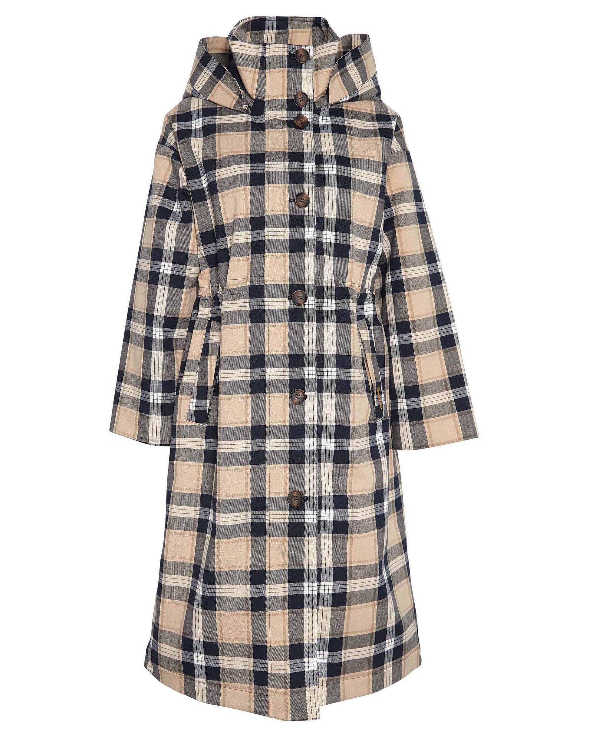 Barbour Iris Womens Long Tartan Waterproof Jacket – CHO