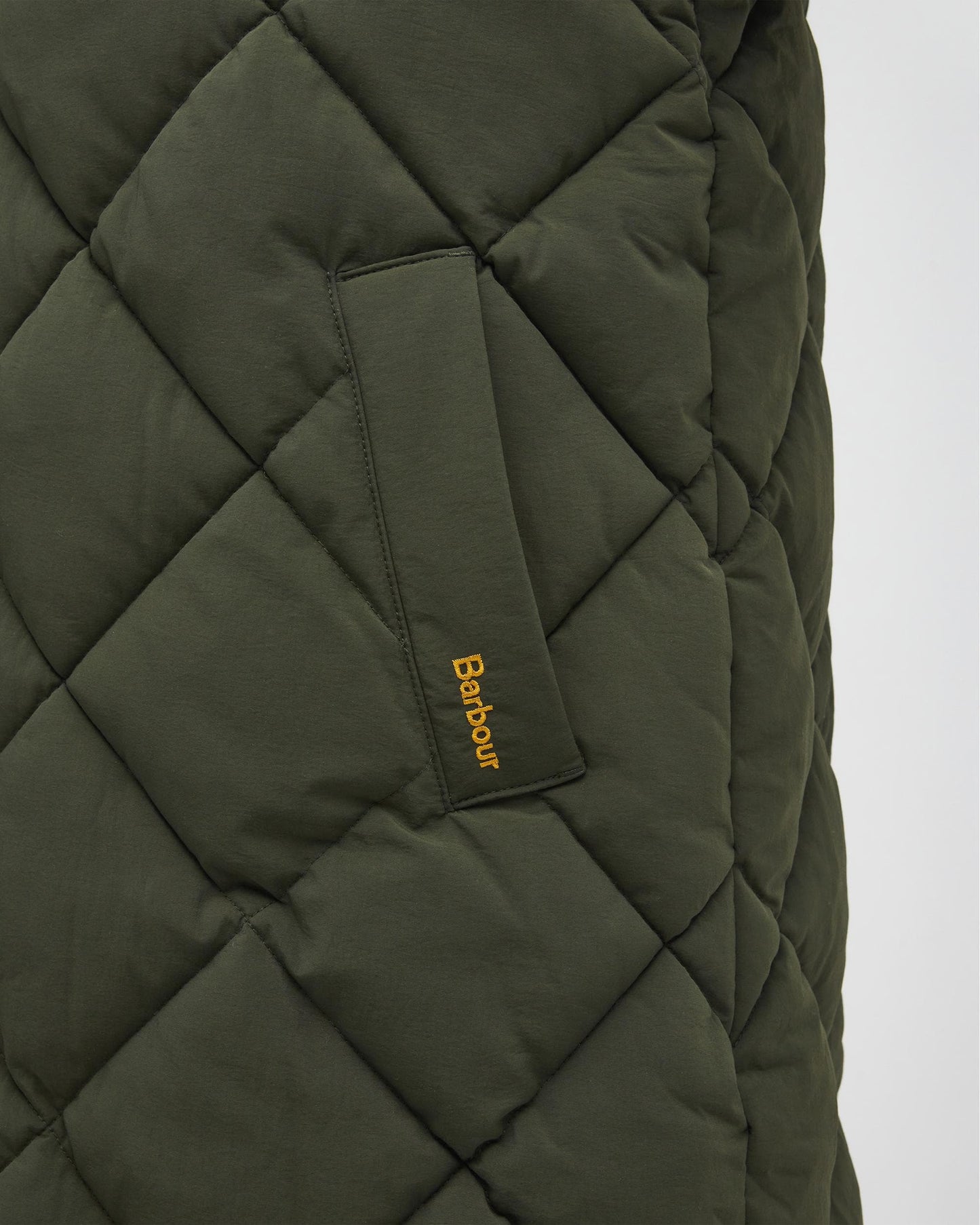 Barbour Kirkton Womens Long Puffer Jacket - Olive/Ancient