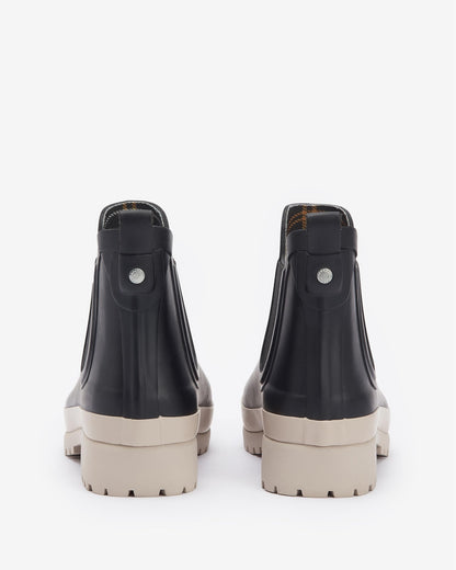 Barbour Mallow Womens Chelsea Wellies - Black/White Pepper