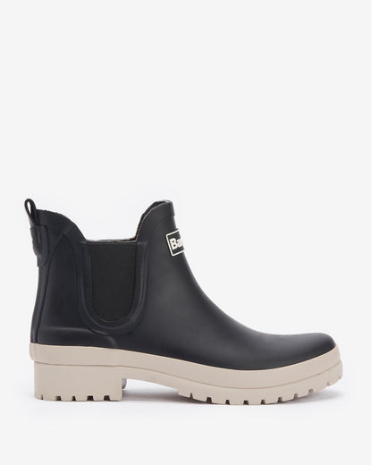 Barbour Mallow Womens Chelsea Wellies - Black/White Pepper