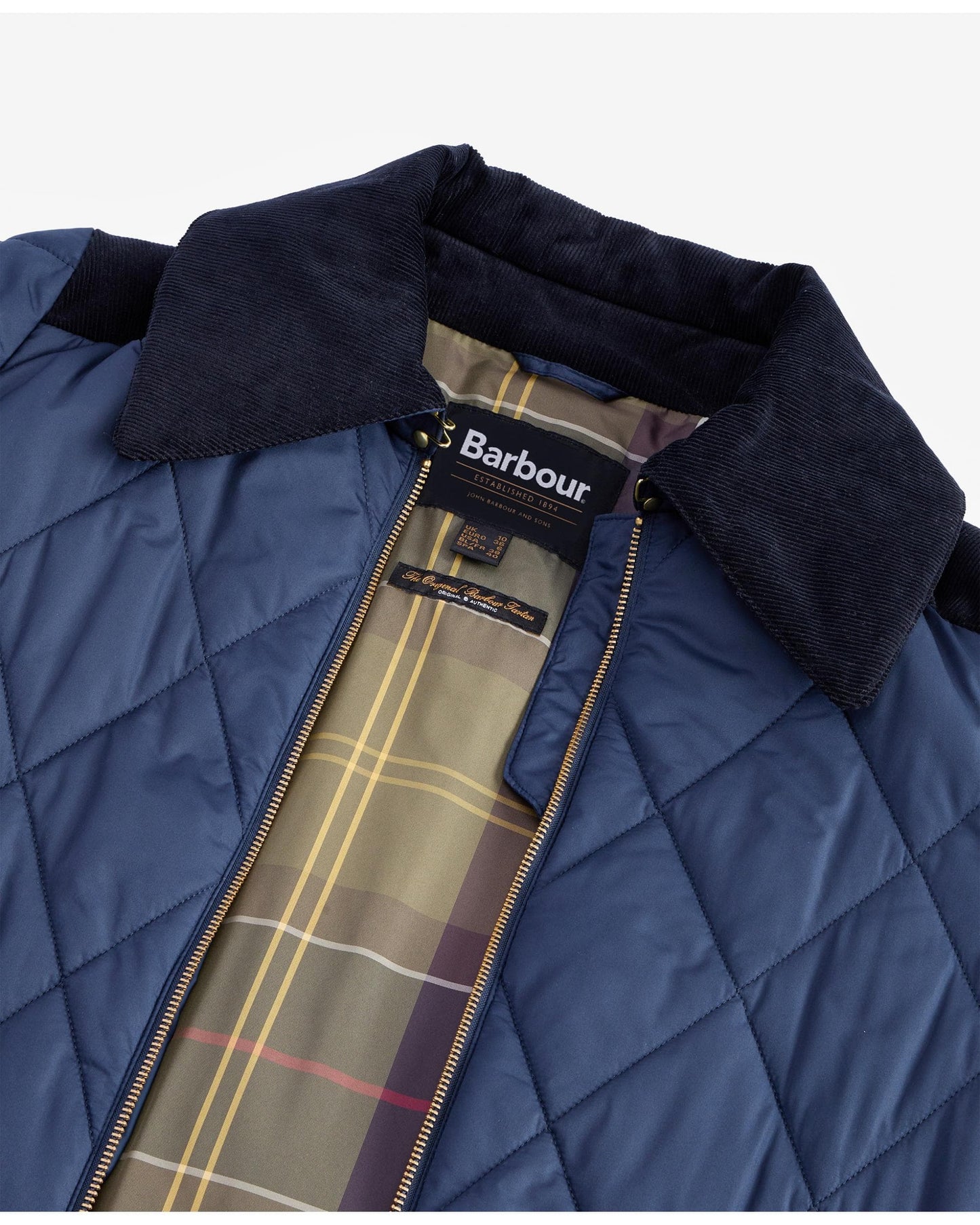 Barbour Malton Womens Long Quilted Jacket - Navy/Classic