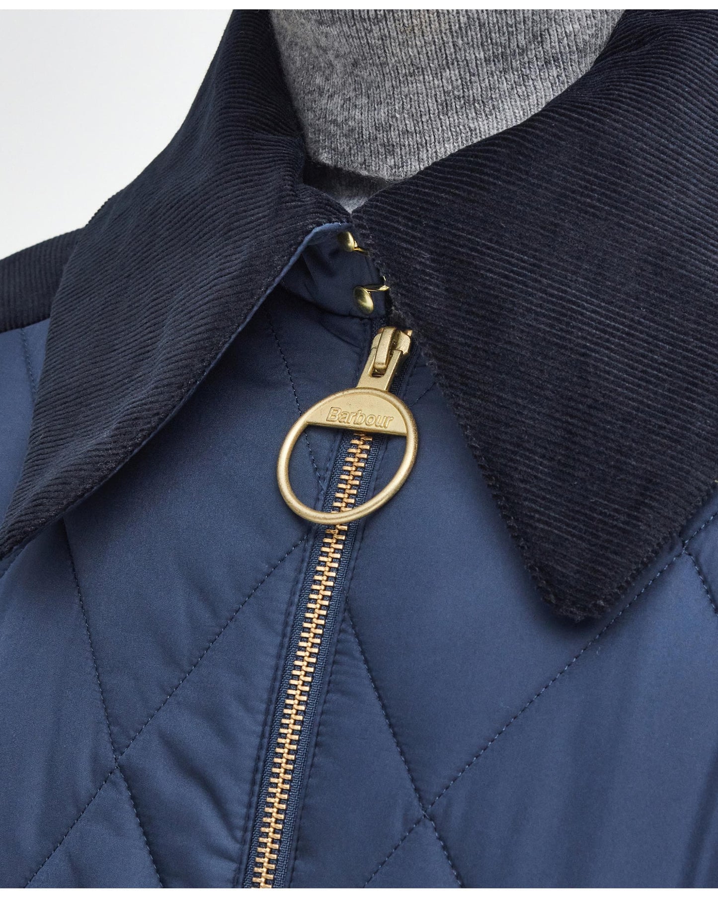 Barbour Malton Womens Long Quilted Jacket - Navy/Classic