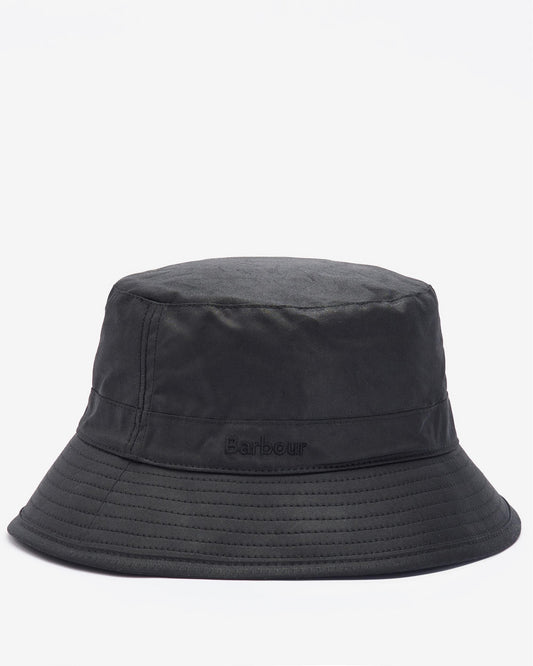 Barbour Mens Wax Bucket Hat - Black