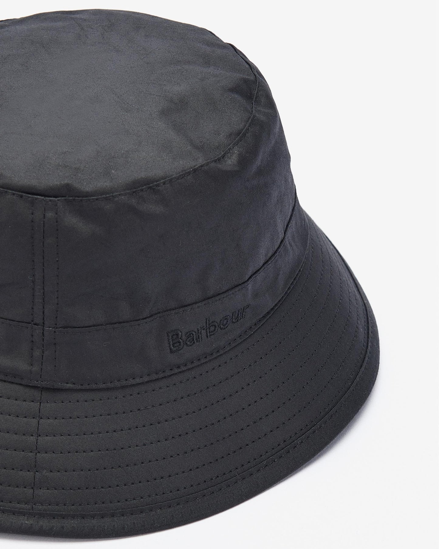 Barbour Mens Wax Bucket Hat - Black