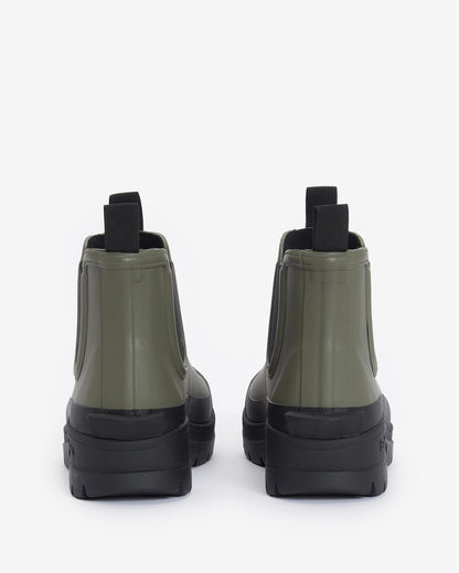 Barbour Nimbus Womens Chelsea Wellies - Faded Olive/Black