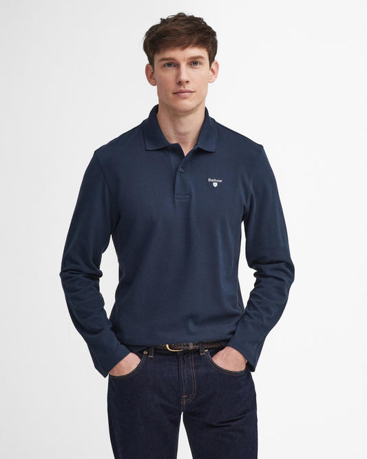 Barbour Original Sports Mens Tailored Long Sleeve Polo Shirt