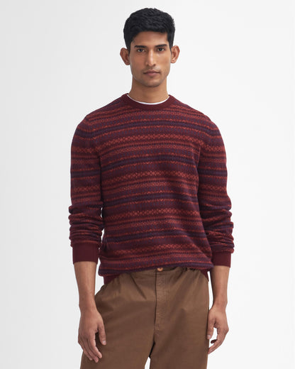 Barbour Orkney Mens Fair Isle Crew Neck Sweater