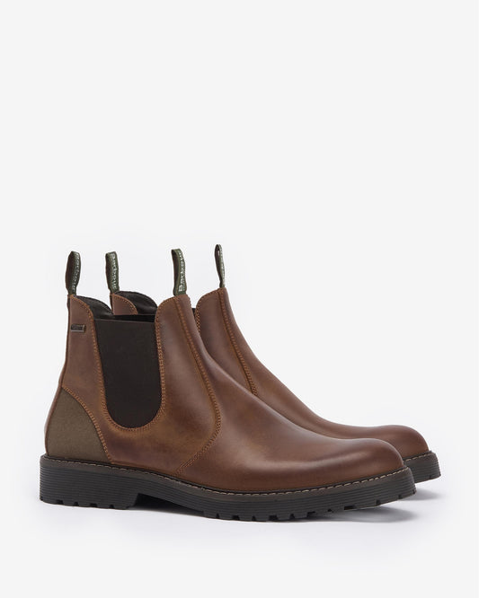 Barbour Patton Mens Chelsea Boots - Teak