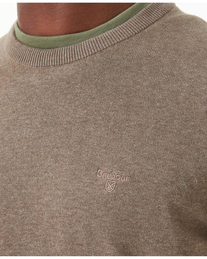 Barbour Pima Cotton Mens Crew Sweatshirt - Military Brown