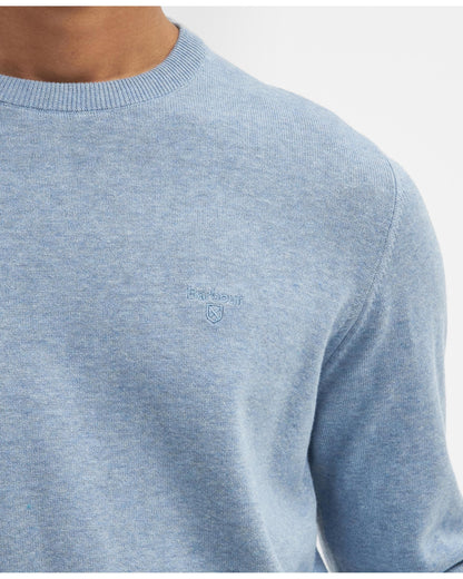 Barbour Pima Cotton Mens Crew Sweatshirt - Mineral Blue