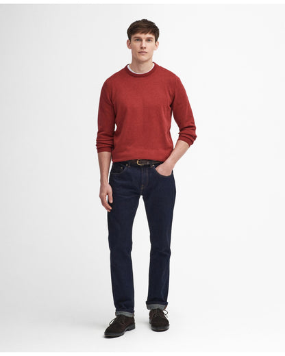 Barbour Pima Cotton Mens Crew Sweatshirt - Highland Red