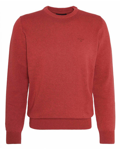 Barbour Pima Cotton Mens Crew Sweatshirt - Highland Red