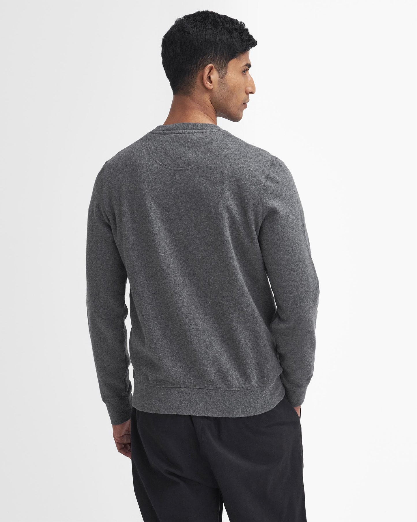 Barbour Prep Logo Crew Mens Sweatshirt - Mid Grey Marl