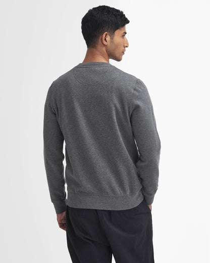 Barbour Prep Logo Crew Mens Sweatshirt - Mid Grey Marl
