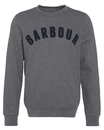Barbour Prep Logo Crew Mens Sweatshirt - Mid Grey Marl