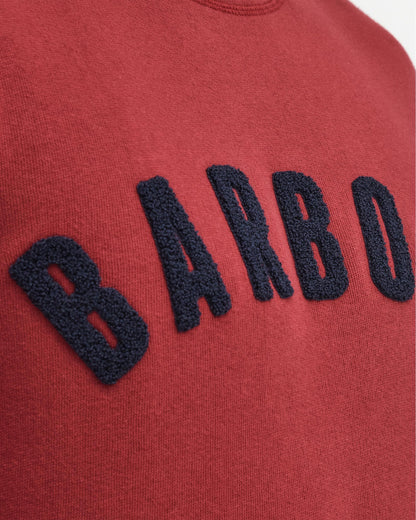 Barbour Prep Logo Crew Mens Sweatshirt - Highland Red