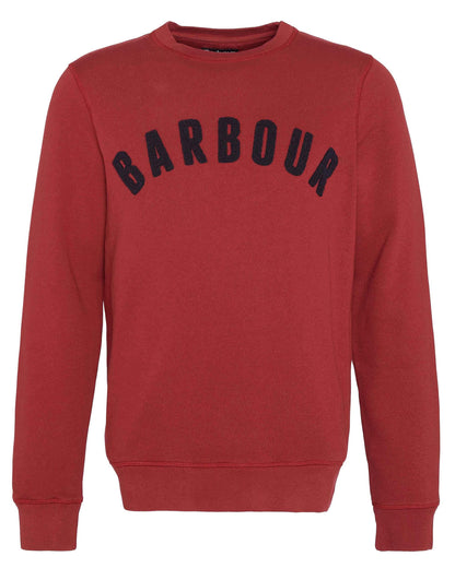 Barbour Prep Logo Crew Mens Sweatshirt - Highland Red