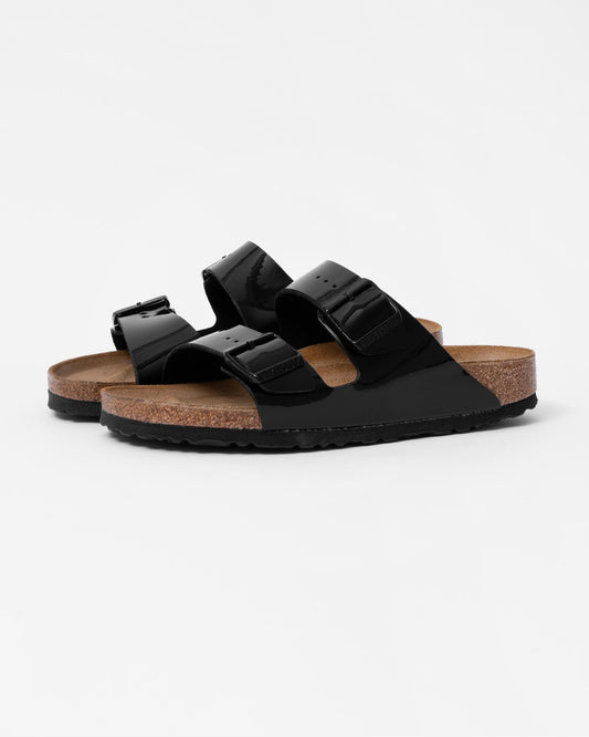Birkenstock Arizona Birko-Flor Patent Womens Sandals - Black