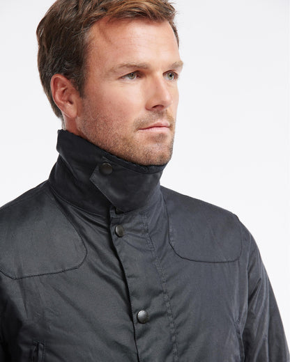 Barbour Reelin Mens Wax Jacket - Navy