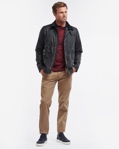Barbour Reelin Mens Wax Jacket - Navy