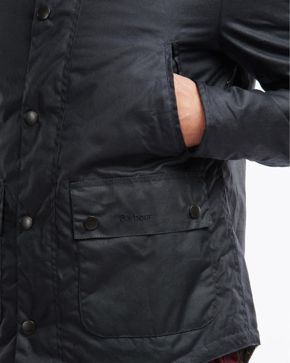 Barbour Reelin Mens Wax Jacket - Navy
