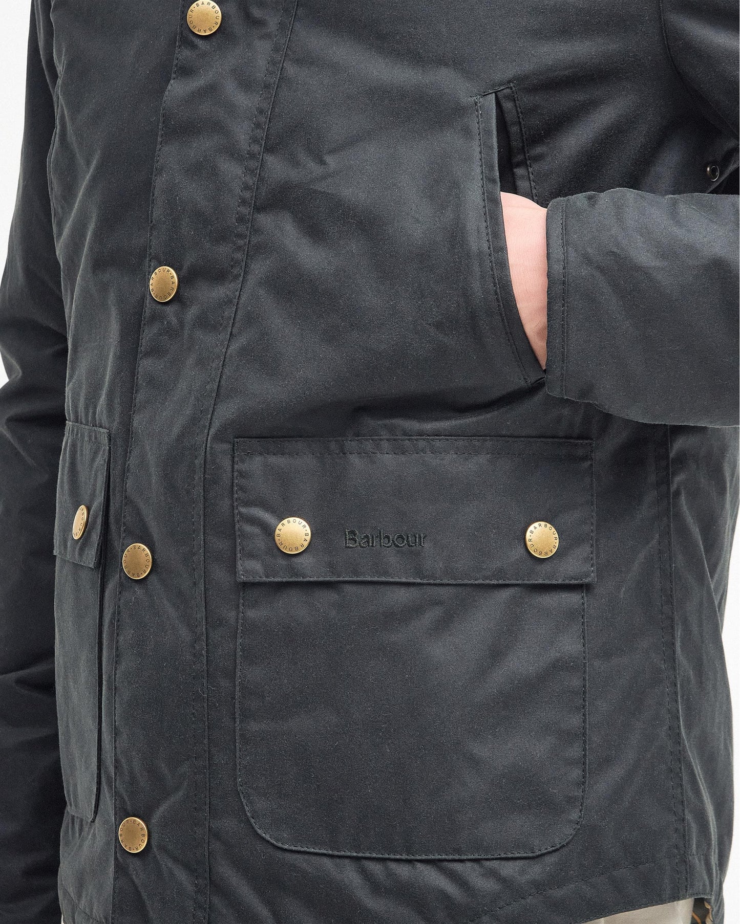 Barbour Reelin Mens Wax Jacket - Sage