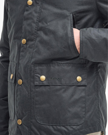 Barbour Reelin Mens Wax Jacket - Sage