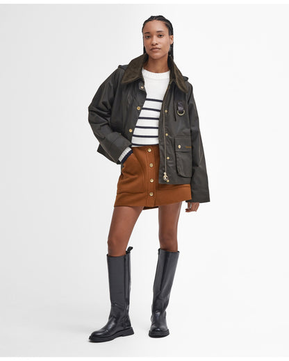 Barbour Reighton Womens Wax Jacket - Olive/Ancient