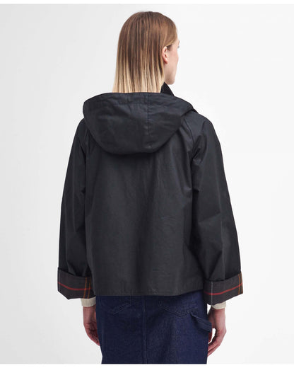 Barbour Reighton Womens Wax Jacket - Black/Classic