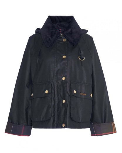 Barbour Reighton Womens Wax Jacket - Black/Classic