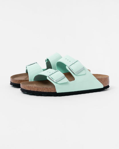 Birkenstock Arizona Birko-Flor Patent Womens Sandals - Surf Green