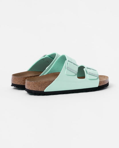 Birkenstock Arizona Birko-Flor Patent Womens Sandals - Surf Green