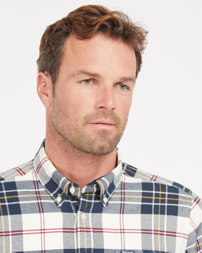 Barbour Ronan Tailored Check Mens Shirt - Ecru