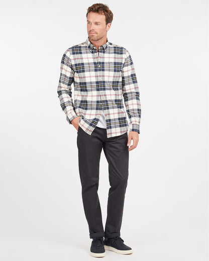 Barbour Ronan Tailored Check Mens Shirt - Ecru