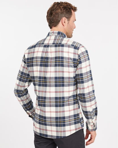Barbour Ronan Tailored Check Mens Shirt - Ecru