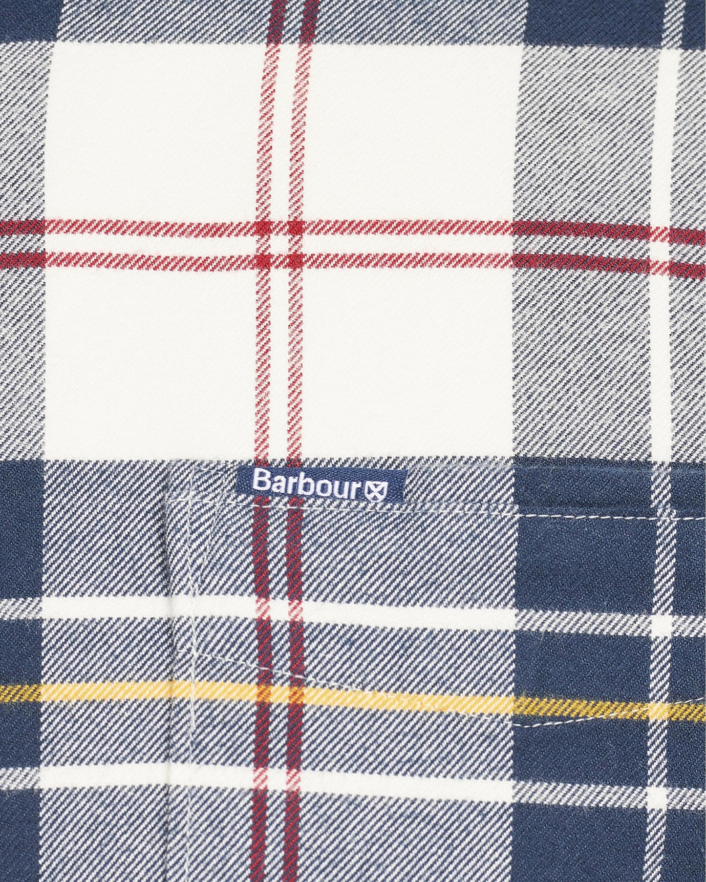 Barbour Ronan Tailored Check Mens Shirt - Ecru