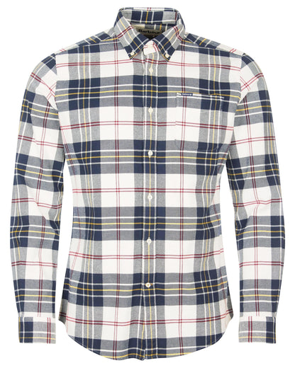 Barbour Ronan Tailored Check Mens Shirt - Ecru