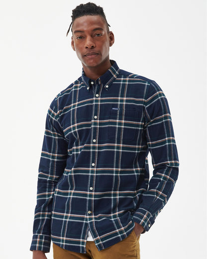 Barbour Ronan Tailored Check Mens Shirt - Inky Blue