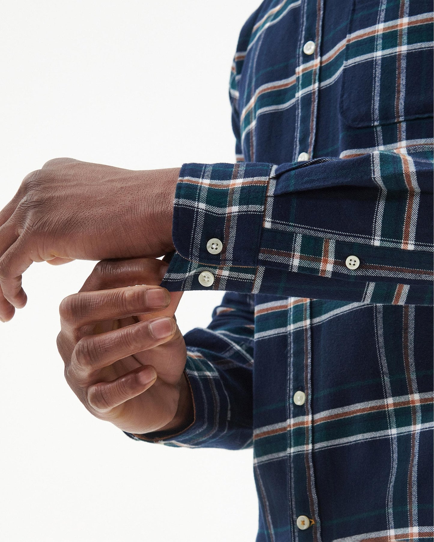 Barbour Ronan Tailored Check Mens Shirt - Inky Blue