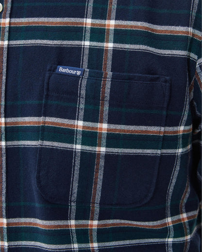 Barbour Ronan Tailored Check Mens Shirt - Inky Blue