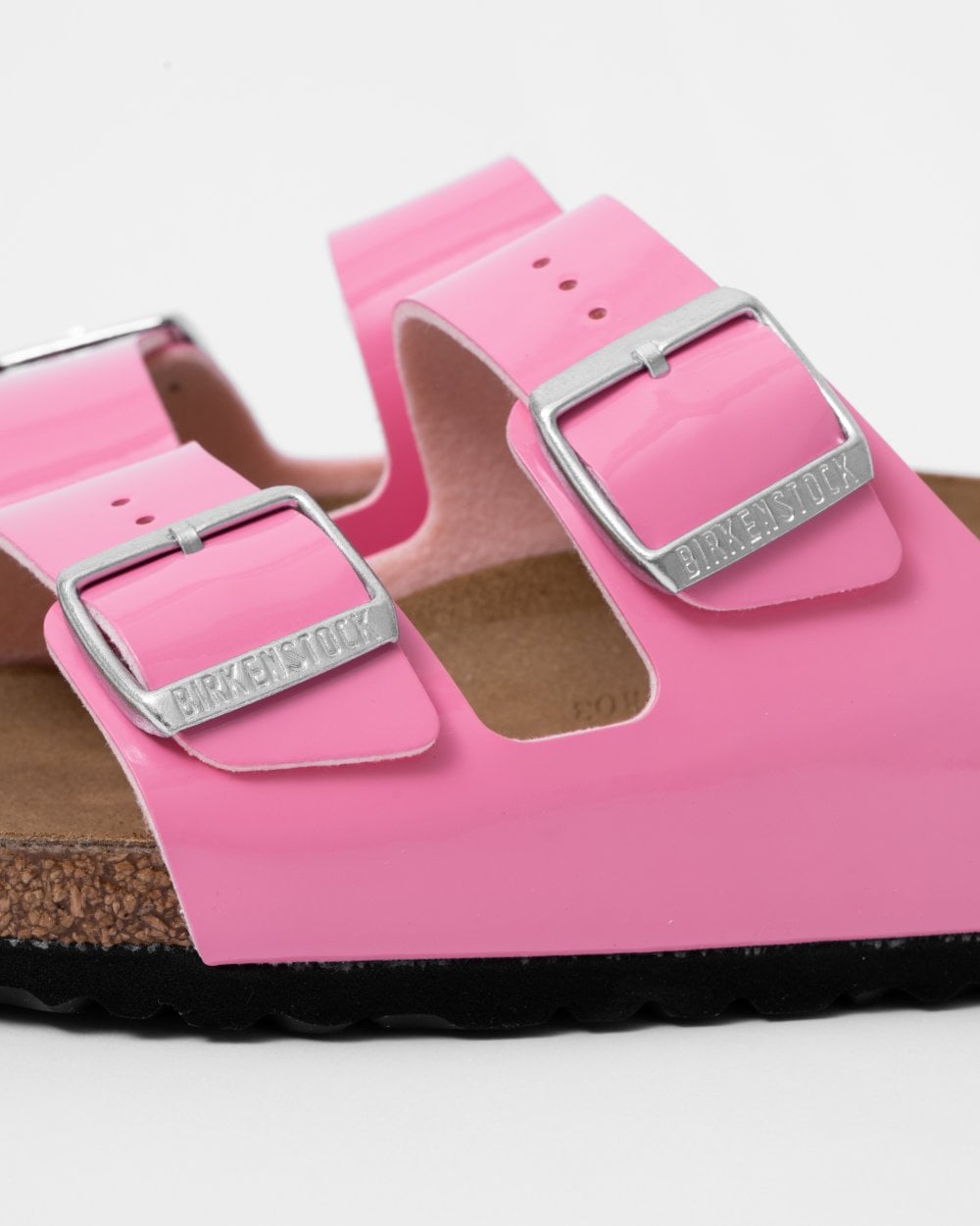 Birkenstock Arizona Birko-Flor Patent Womens Sandals - Pink
