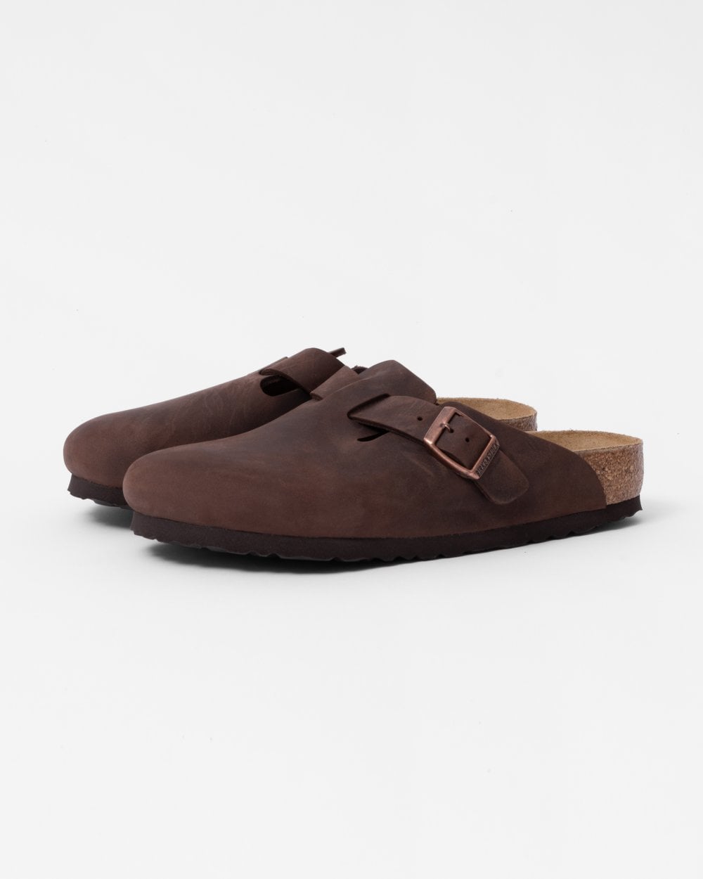 Birkenstock Boston Oiled Nubuck Leather Unisex Clogs - Habana - CHO - Designer Unisex Clogs