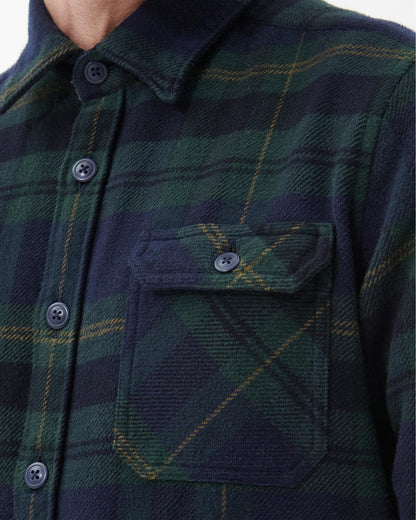 Barbour Snowcap Mens Tailored Long Sleeve Checked Shirt - Navy