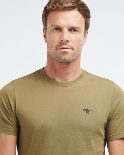 Barbour Sports Mens T-Shirt - Mid Olive