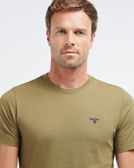 Barbour Sports Mens T-Shirt - Mid Olive